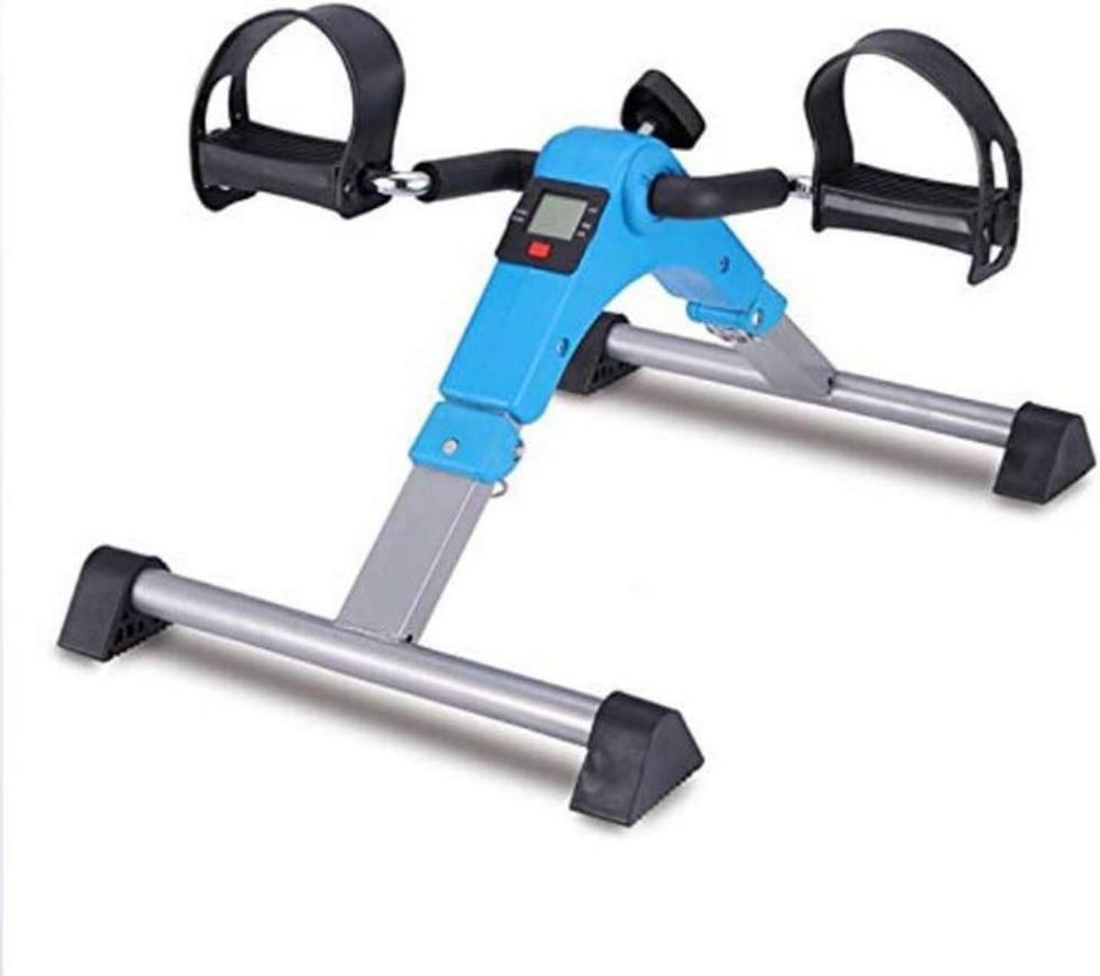 Cyclette Pieghevole per Fisioterapia e Riabilitazione, Adatta a Gambe, Ginocchia e Mani, Blu
