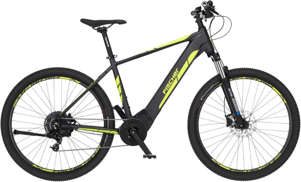 E-Bike MTB Fischer Montis 5.0i per Uomo e Donna, Telaio 51 cm, Motore Centrale 50 Nm, Batteria Integrata 36 V, Grigio Opaco, Ruote 29'