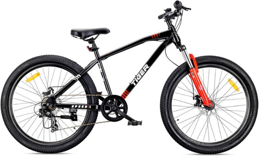 Bicicletta da Montagna 26' per Giovani e Adulti, Telaio in Acciaio, Marce 7/21, Freni a Disco, Ammortizzatore