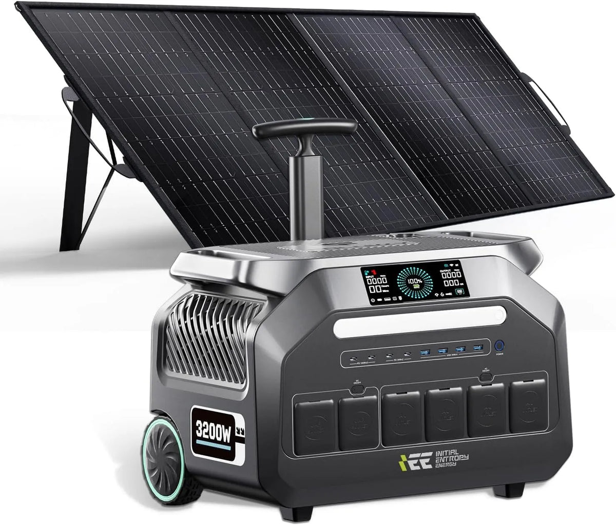 Portatile P3200 Power station portatile e generatore solare, 2048Wh, alimentazione solare, controllo tramite app, 3200W, 400W, per campeggio e camper