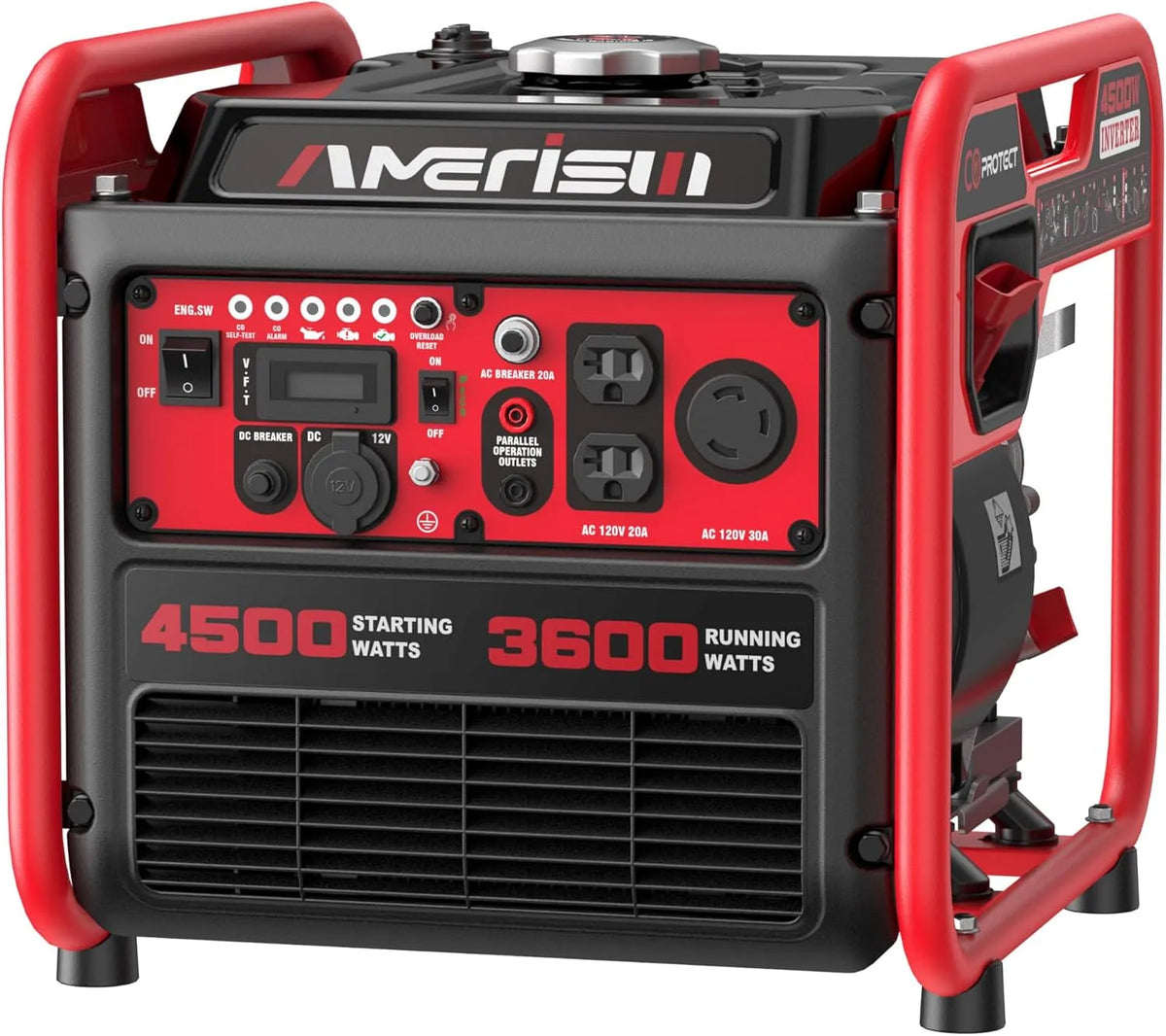 Generatore di corrente e gruppo elettrogeno, tecnologia inverter, 4500 W, 120 V, 30 A, 223 cc, per campeggio e camper