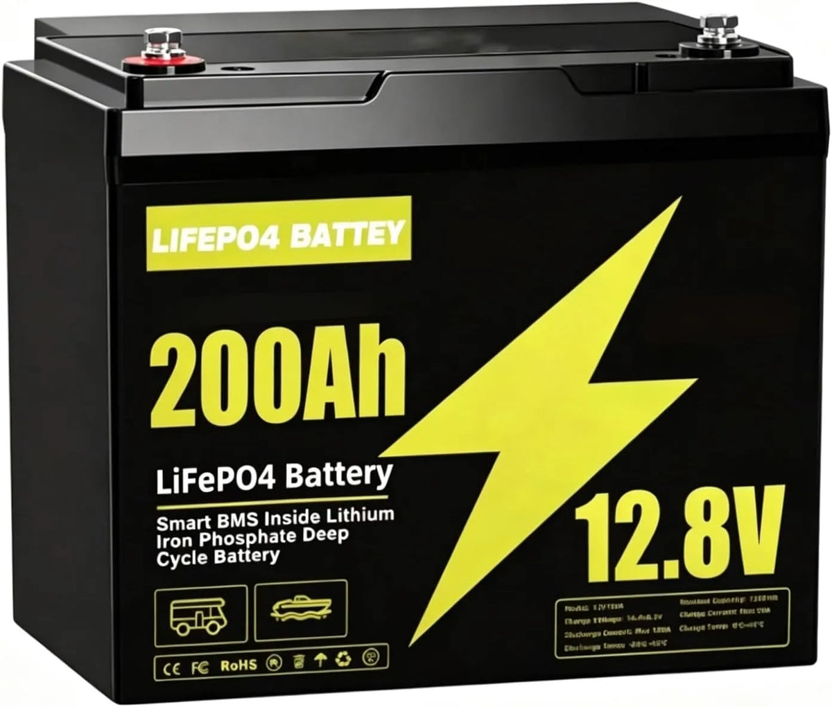 Batteria a ciclo profondo e batteria solare e servizi, per campeggio e camper