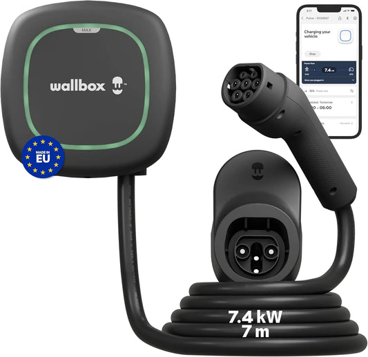 Caricabatterie intelligente e mantenitore di carica, 7.4kW, con Bluetooth, con Wi-Fi, Tipo 2, 32A