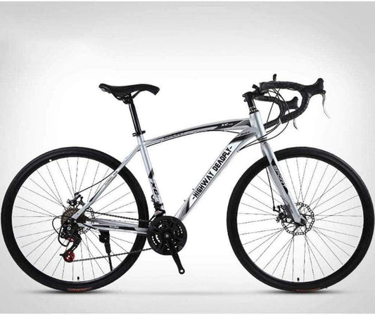 Bicicletta da Corsa 26', 24 Marce, Freni a Disco Doppi, Telaio in Acciaio al Carbonio
