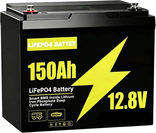 Batteria al litio LiFePO4 e batteria solare a ciclo profondo, 200Ah, 12V