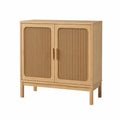 Credenza in legno di quercia a doppia anta 90x40x100 cm