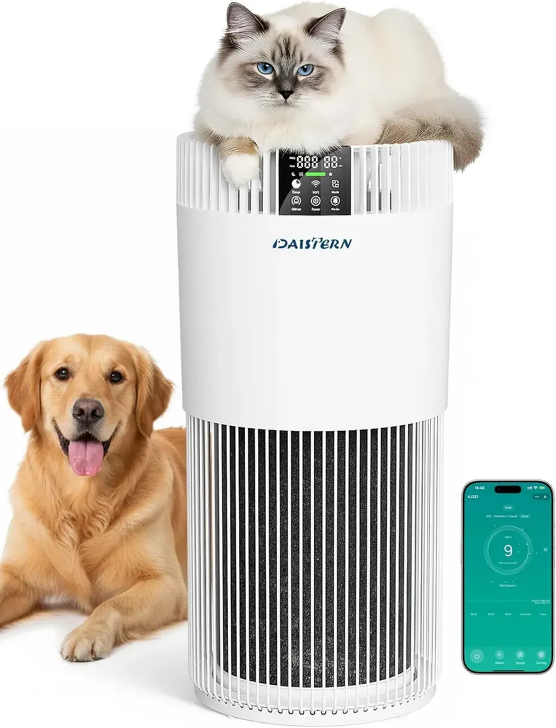 Purificatore d'Aria HEPA13 per Ambienti Grandi, Eliminazione Odori e Allergeni