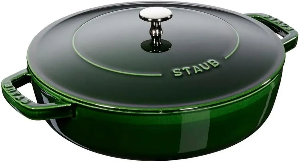 Casseruola in Ghisa Basilico da 24 cm con Coperchio Chistera di Staub