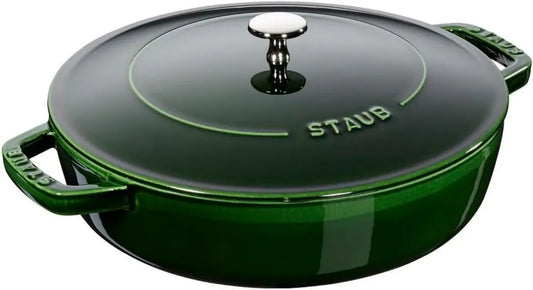 Casseruola in Ghisa Basilico da 24 cm con Coperchio Chistera di Staub