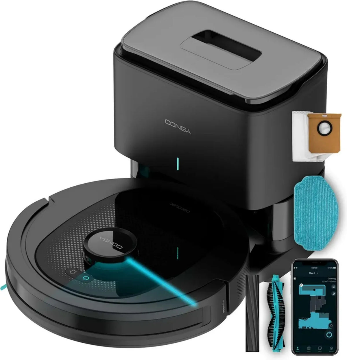Aspira e Lava Conga 8490 con Navigazione Laser e Autopulizia