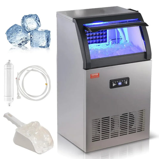 Macchina del ghiaccio commerciale VEVOR 52kg/24h con 15kg di capacità