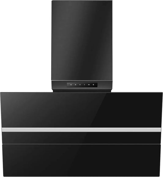 Cappa Aspirante Wolkenstein 90 cm Nera con Apertura Automatica