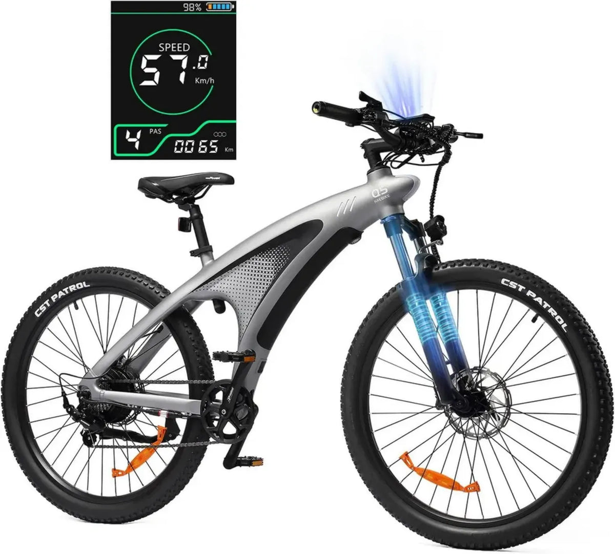 Bicicletta Elettrica HX Q5 48V 20Ah con Autonomia Estesa e Freni a Disco