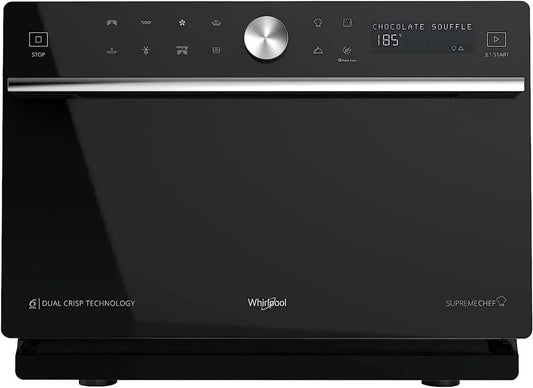 Whirlpool Microonde Combinato 33L con Grill e Vapore, Tecnologia Sesto Senso, Modello Supreme Chef