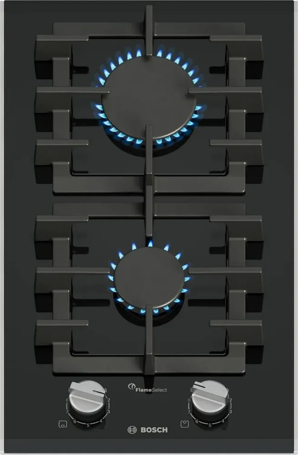 Piano Cottura a Gas Domino 30 cm in Vetroceramica Nero - Serie 8