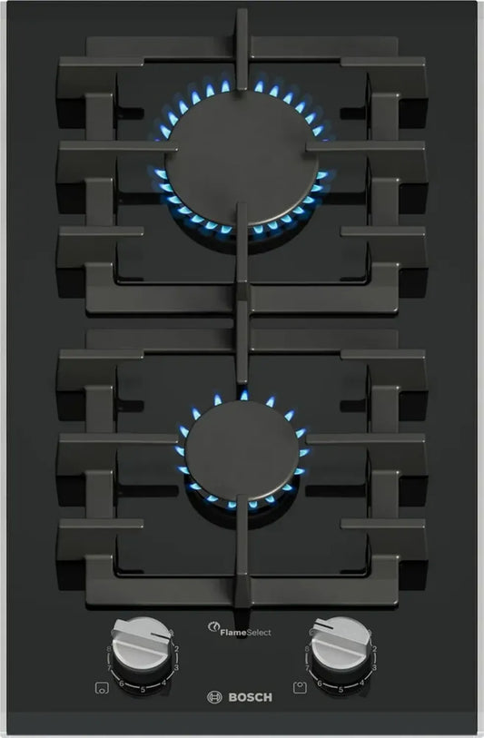 Piano Cottura a Gas Domino 30 cm in Vetroceramica Nero - Serie 8
