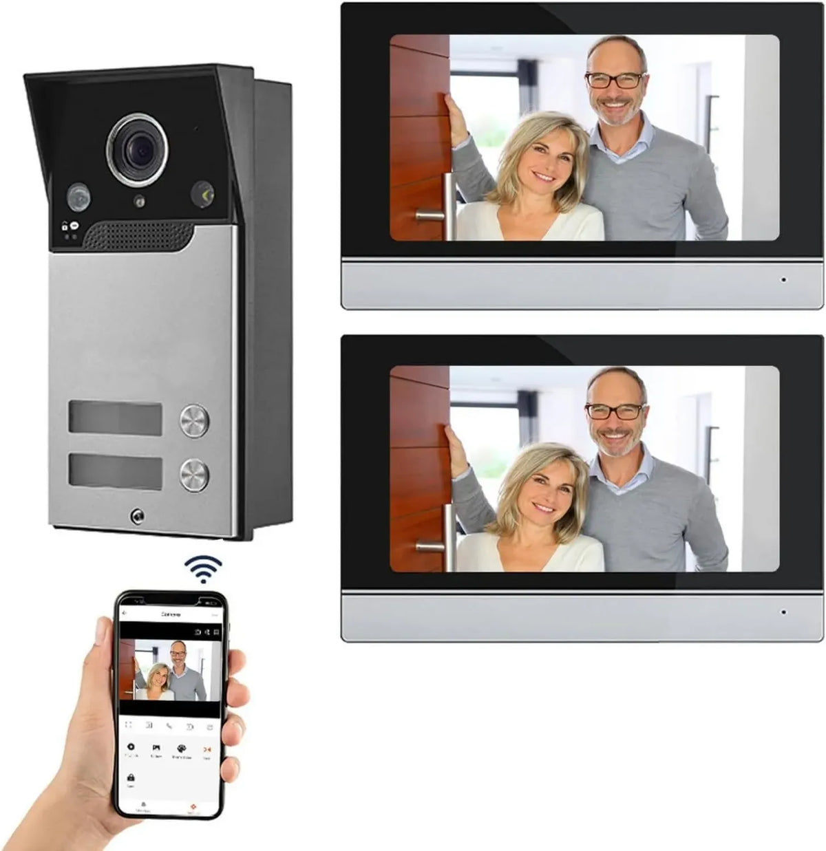 Videocitofono WiFi Tuya con Monitor Touch da 7 Pollici e Telecamera 1080p