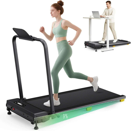UREVO Tapis roulant da scrivania – uso sotto la scrivania, funzionamento silenzioso, inclinazione regolabile, pieghevole, 2.5 HP, 10 km/h