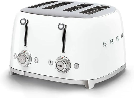 Tostapane Smeg 4 Fette, 2000W, Funzioni Avanzate, Colore Bianco