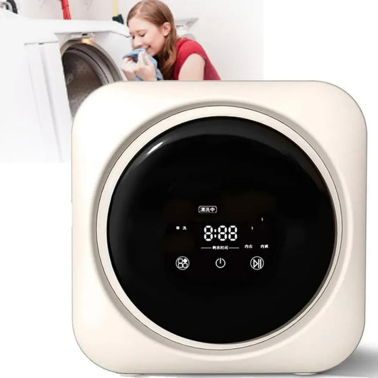 Mini Lavatrice a Parete, 3 kg, Automatica con Display Touch, 4 Programmi