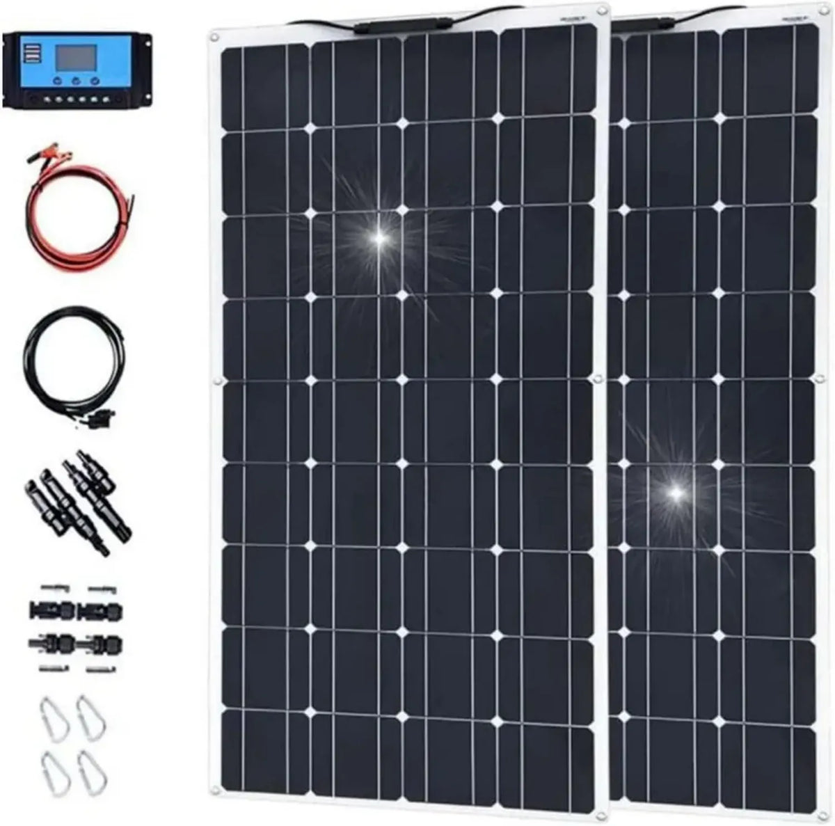 Kit Pannelli Solari Monocristallini 300W per Camper e Nautica