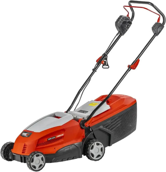 Rasaerba Elettrico DEDRA DED8740, 1300 W, Larghezza Taglio 32 cm, Altezza Regolabile 30-60 mm, Sacco Raccolta 30 L, Pieghevole, 12 kg