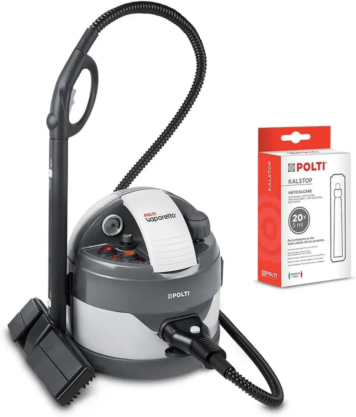 Pulitore a Vapore Polti Vaporetto Eco Pro 3.0 con Anticalcare e 9 Accessori, Caldaia Sicura, 2000 W, Serbatoio 2L, Fabbricato in Italia