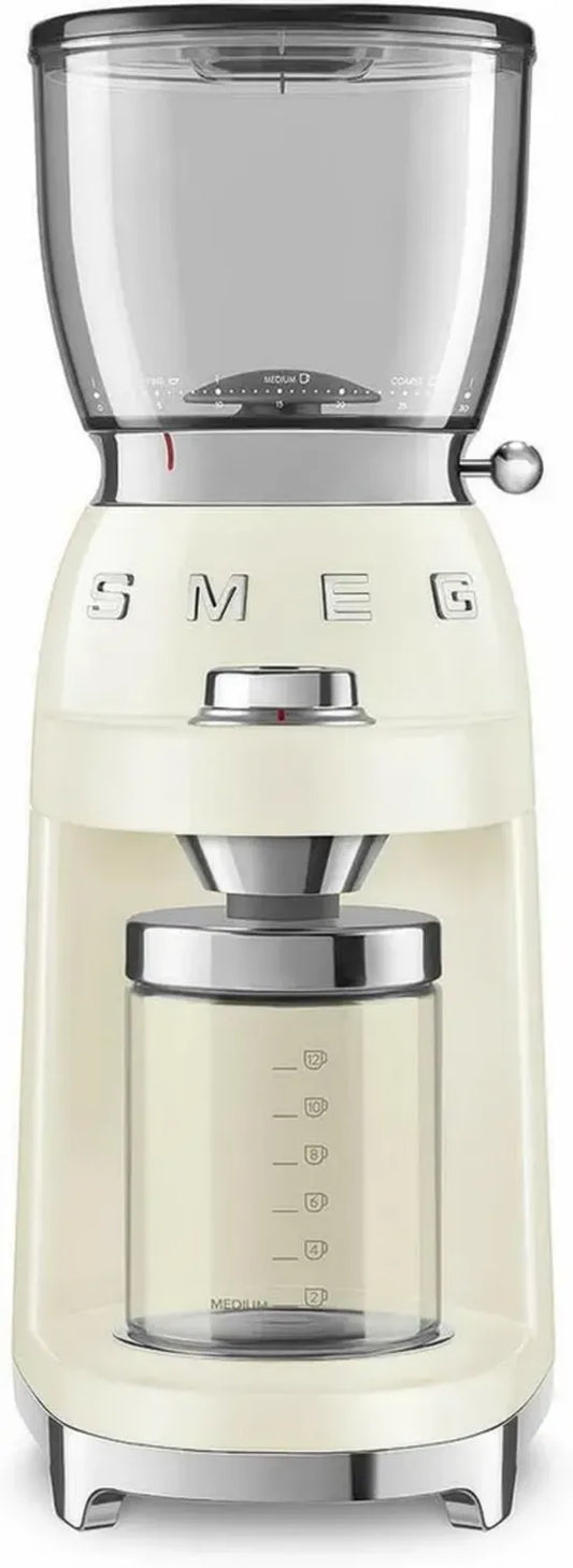 Smeg Macinacaffè Regolabile con Sistema Antistatico 150W, Contenitore 350g