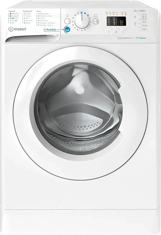 Indesit Lavatrice 8 Kg Frontale, Classe A, 1400 Giri, Vapore, Ciclo PODS