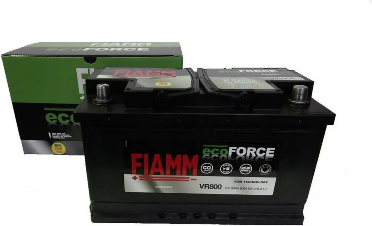 Batteria Auto FIAMM ecoFORCE AGM 80Ah 800A 12V per Start&Stop