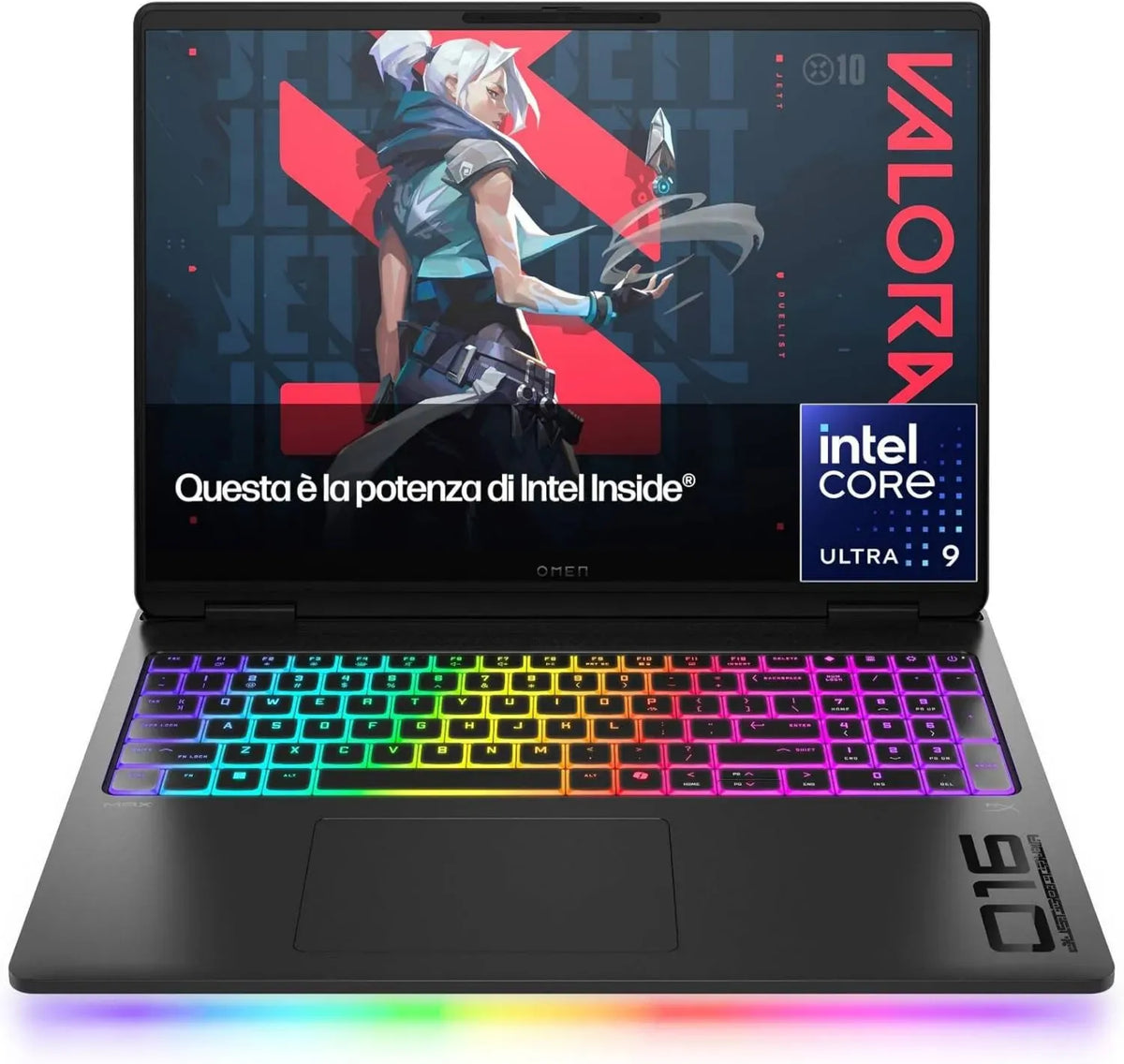 HP OMEN MAX 16-ah0001sl Portatile, Intel Core Ultra 9, 32GB RAM, 1TB SSD, Display 16'' 2K 240Hz, NVIDIA RTX 5080, TNR Privacy Cam, PC Game Pass 3 Mesi, Windows 11, Nero