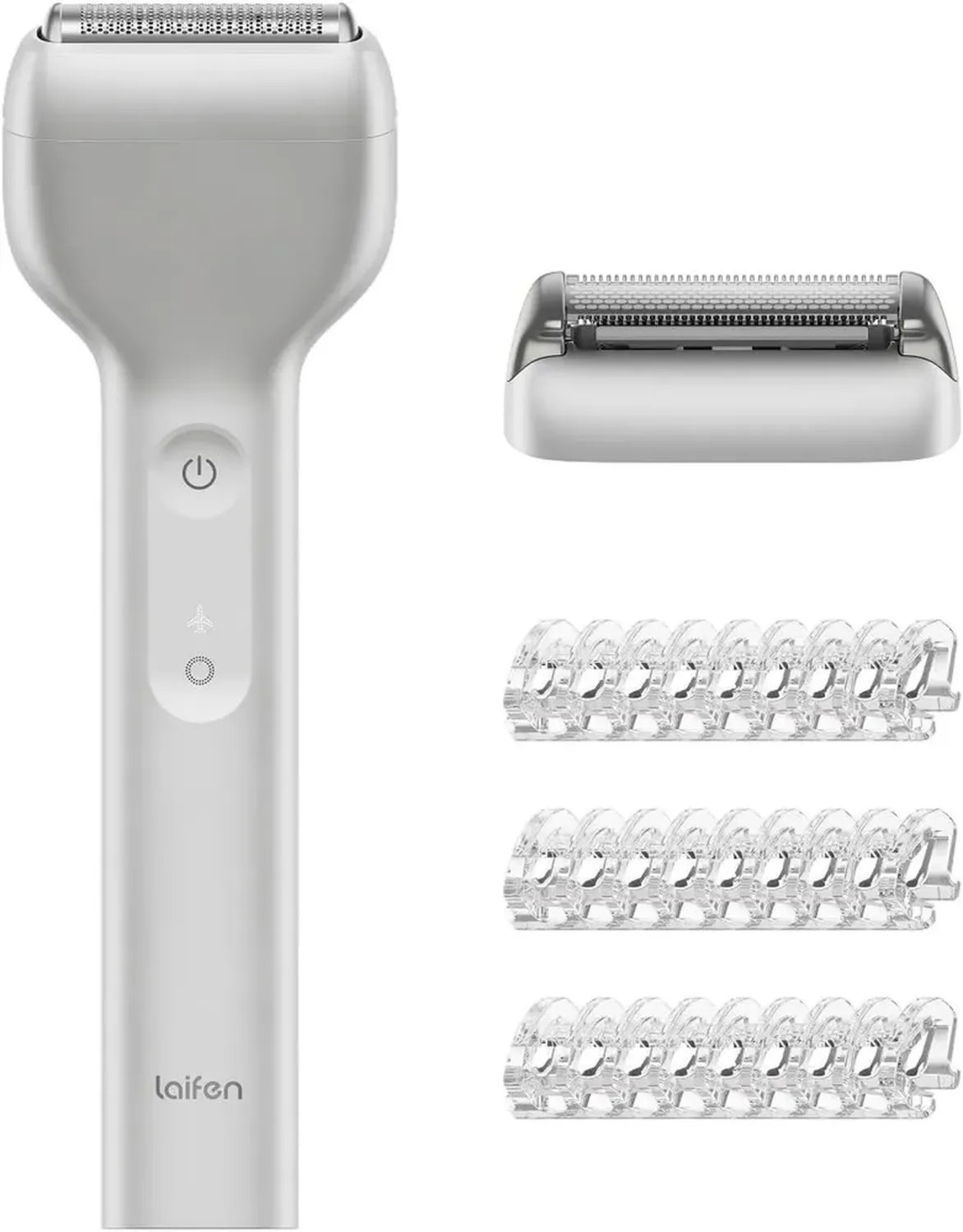 Rasoio Elettrico Laifen T1 Pro con Alta Velocità, Regolabarba per Uomo, 3 Trimmer per Peli Lunghi, Autonomia 120 Minuti, Impermeabile IPX7