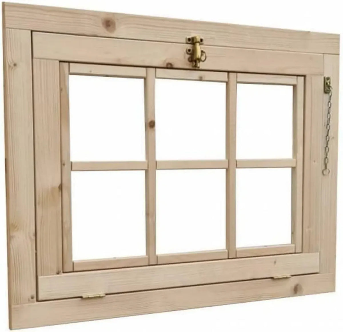 Finestra in Legno per Casetta 81x61 cm con Apertura Vasistas