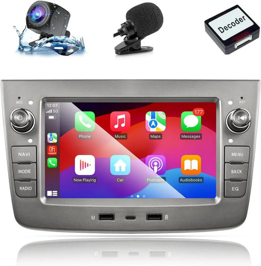 Sistema multimediale per Alfa Romeo Mito 2008-2012 con Android Auto e CarPlay Wireless, Stereo Bluetooth [2G+64G] con Telecamera Retromarcia, Microfono, CANbus, USB e WiFi