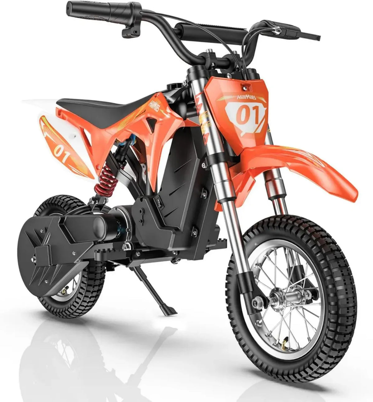Moto Elettrica per Bambini 4-10 Anni, 3 Velocità 8/12/25 Km/h, Batteria 36V 4Ah, Autonomia 20 Km, Doppia Sospensione