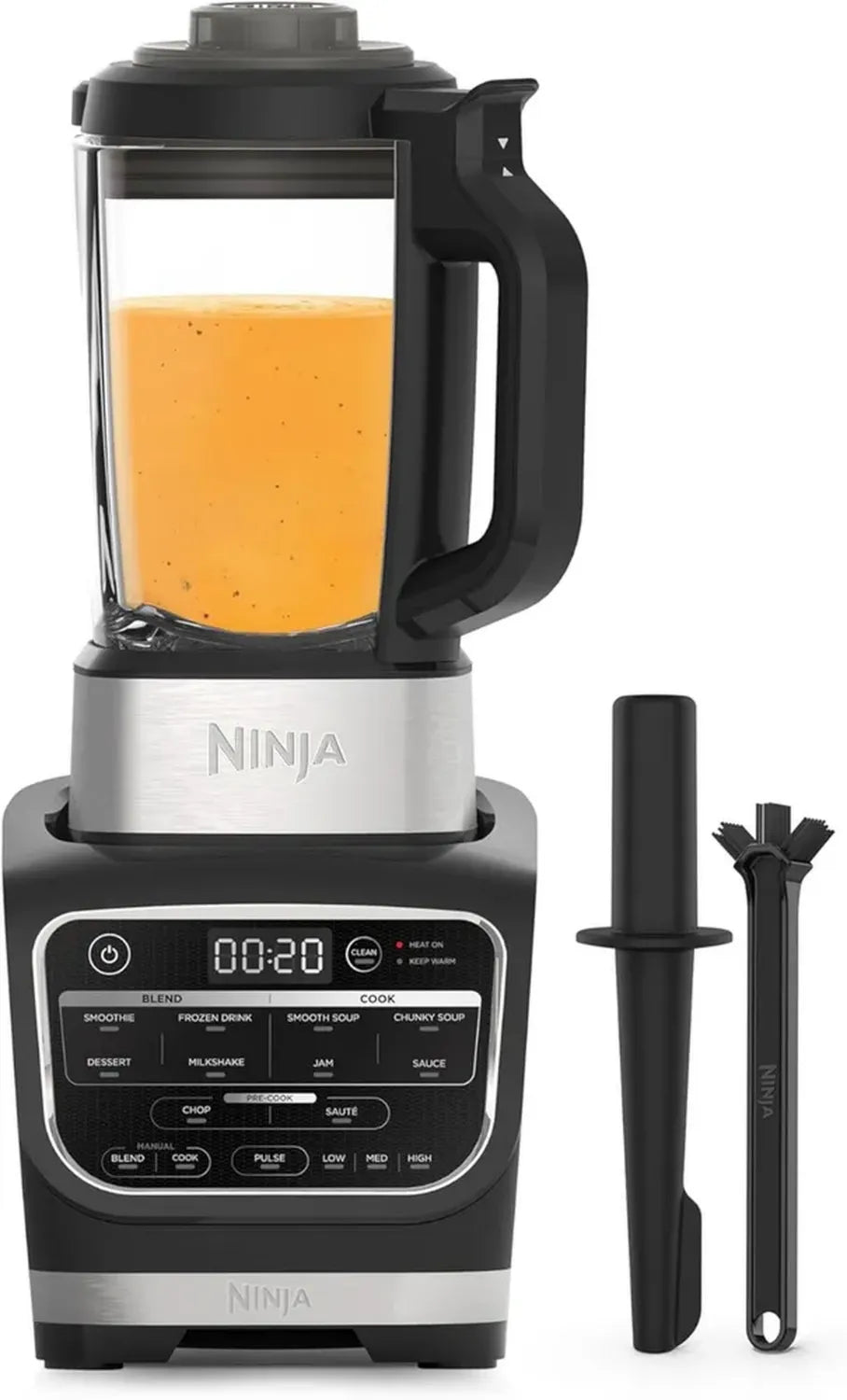 Ninja Foodi Frullatore e Zuppiera 1000W, Caraffa Vetro 1.7L, 10 Programmi, Riscaldamento Integrato, Nero